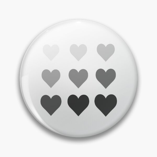 Item preview, Hearts in gradient from white to black designed and sold by Audrey Janvier | AJD.