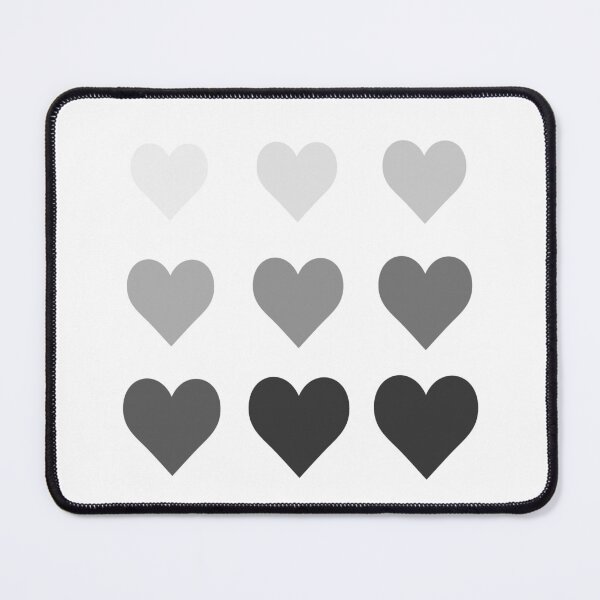 Item preview, Hearts in gradient from white to black designed and sold by Audrey Janvier | AJD.