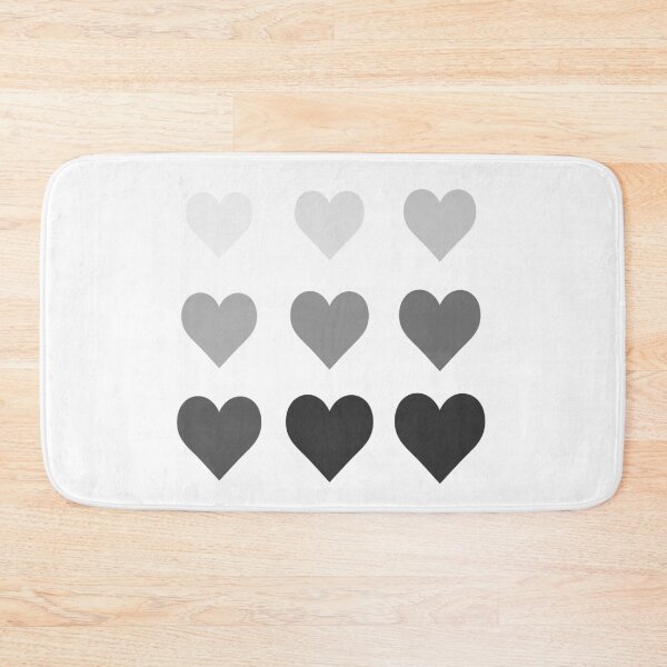 Item preview, Hearts in gradient from white to black designed and sold by Audrey Janvier | AJD.