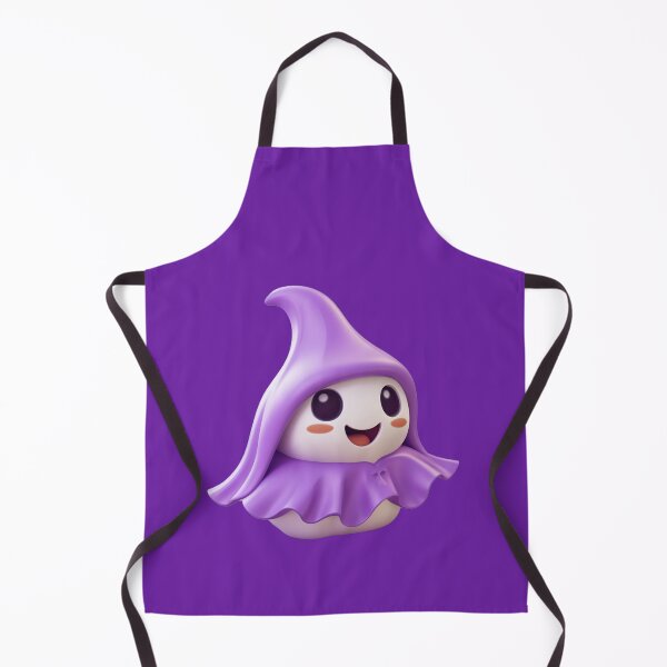 Item preview, Kawaii Halloween Ghost in Purple Witch Hat designed and sold by KawaiiArtStyle.