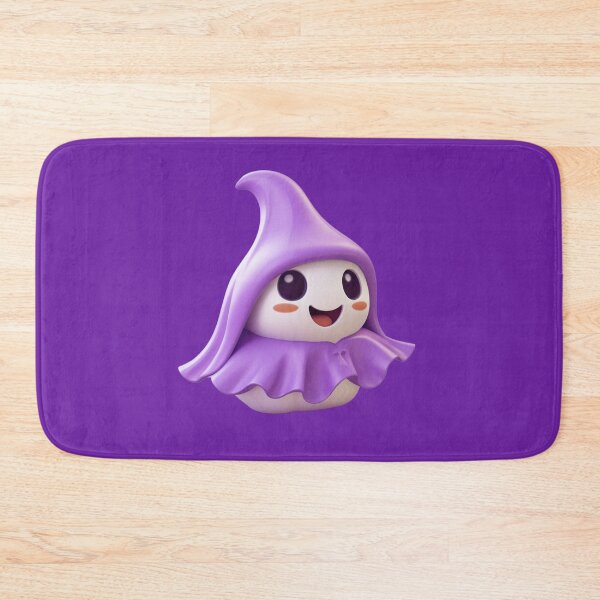 Item preview, Kawaii Halloween Ghost in Purple Witch Hat designed and sold by KawaiiArtStyle.