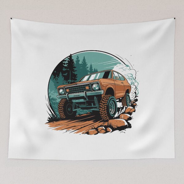 Item preview, Vintage Offroad Adventure Rugged 1970s Car in Nature off grid designed and sold by w1ckerman.