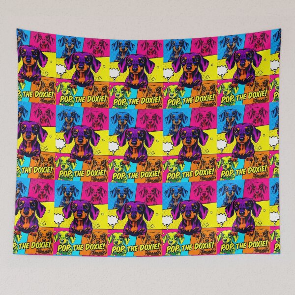 Item preview, Funky Doxie in Technicolor designed and sold by Cute-Cuddles.