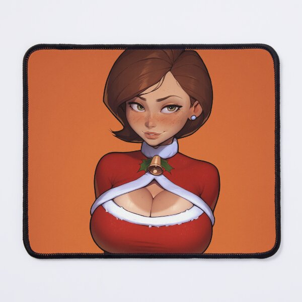 Item preview, Anime Gamer Girl in Christmas Santa Outfit designed and sold by WaifuBrowser.