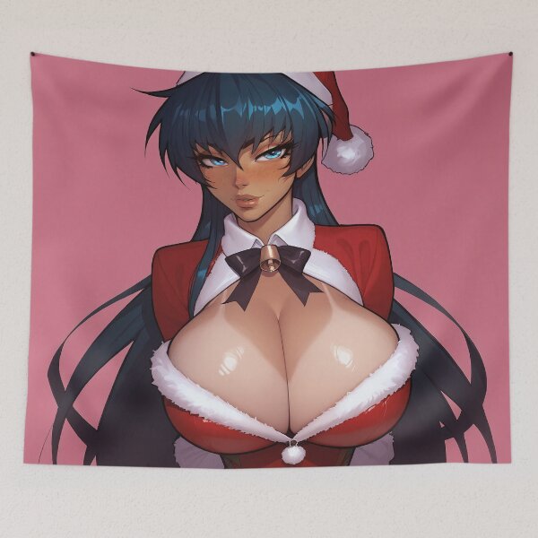 Item preview, Anime Gamer Girl in Christmas Santa Outfit designed and sold by WaifuBrowser.
