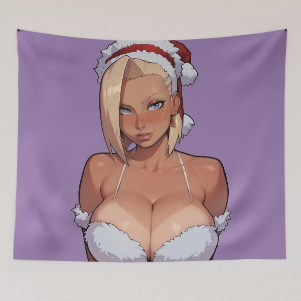Item preview, Anime Gamer Girl in Christmas Santa Outfit designed and sold by WaifuBrowser.