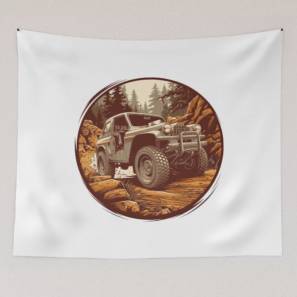 Item preview, Vintage Offroad Adventure Rugged 1970s Car in Nature off grid designed and sold by w1ckerman.