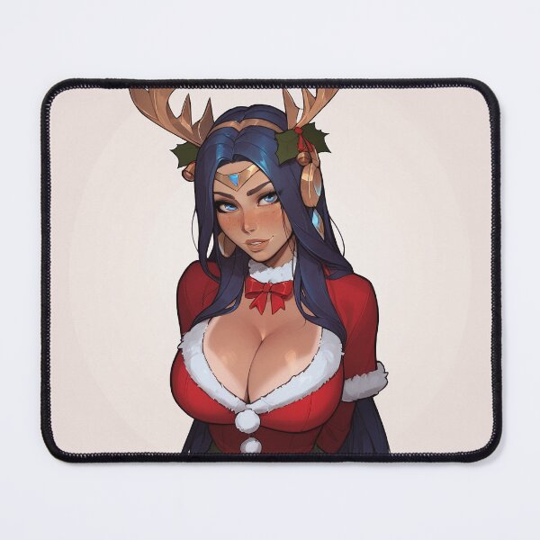 Item preview, Anime Gamer Girl in Christmas Santa Outfit designed and sold by WaifuBrowser.