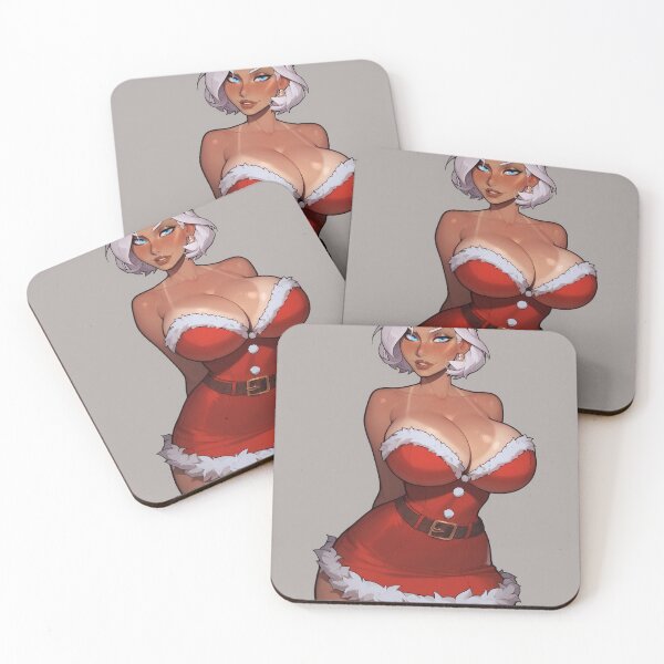 Item preview, Anime Gamer Girl in Christmas Santa Outfit designed and sold by WaifuBrowser.