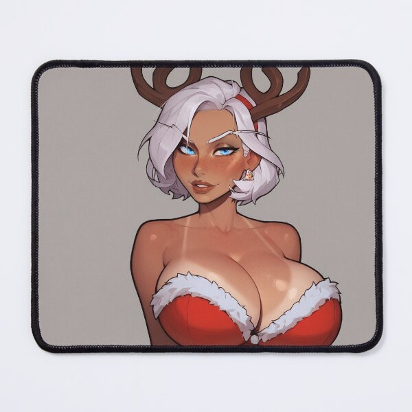 Item preview, Anime Gamer Girl in Christmas Santa Outfit designed and sold by WaifuBrowser.