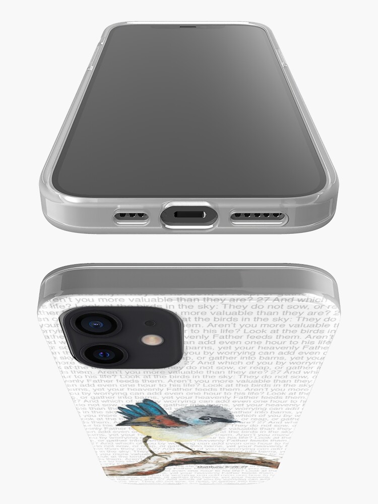Alternate view of Don't worry, bird watercolor / Matthew 6:26-27 iPhone Case & Cover