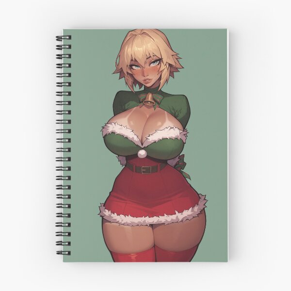 Item preview, Anime Gamer Girl in Christmas Santa Outfit designed and sold by WaifuBrowser.