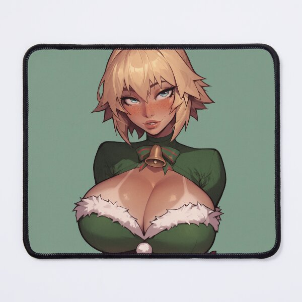 Item preview, Anime Gamer Girl in Christmas Santa Outfit designed and sold by WaifuBrowser.