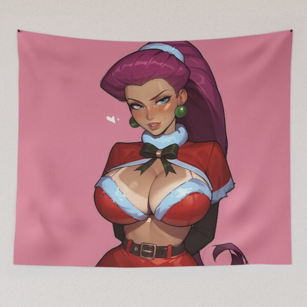 Item preview, Anime Gamer Girl in Christmas Santa Outfit designed and sold by WaifuBrowser.