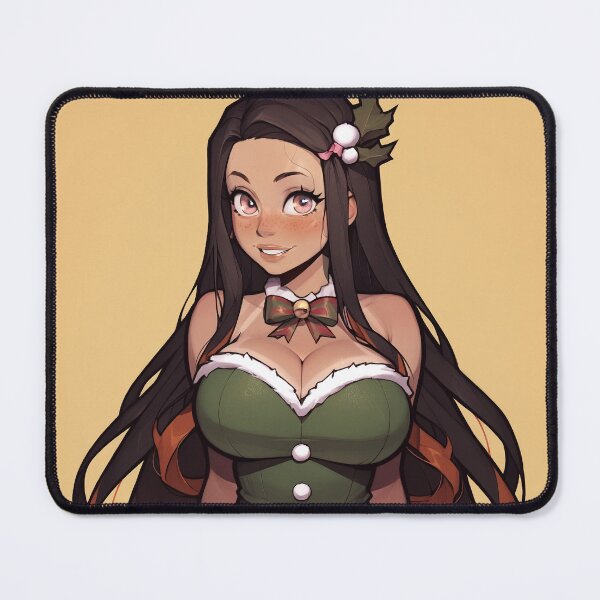 Item preview, Anime Gamer Girl in Christmas Santa Outfit designed and sold by WaifuBrowser.