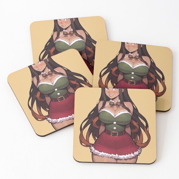 Item preview, Anime Gamer Girl in Christmas Santa Outfit designed and sold by WaifuBrowser.