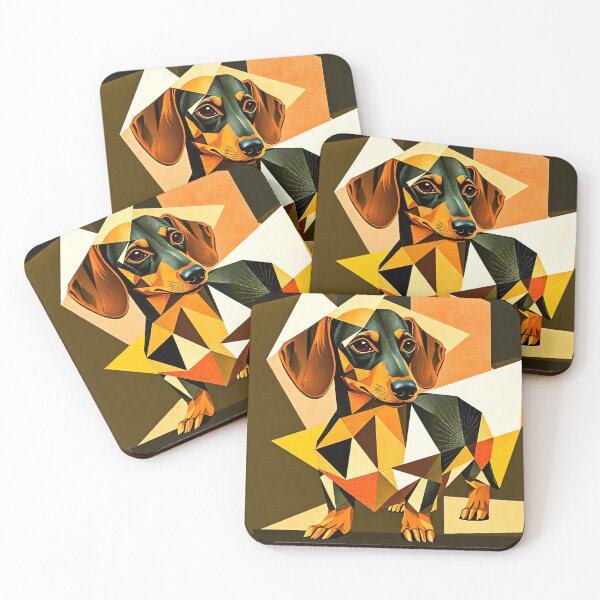 Item preview, Cubist Dachshund Delights designed and sold by Cute-Cuddles.