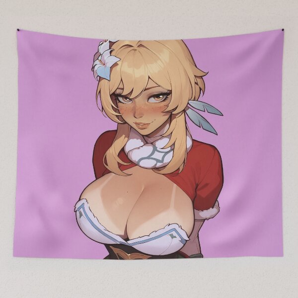 Item preview, Anime Gamer Girl in Christmas Santa Outfit designed and sold by WaifuBrowser.