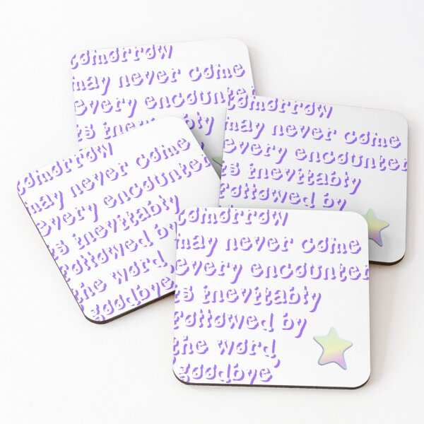 Item preview, "Tomorrow may never come. Every encounter is inevitably followed by the word 'goodbye designed and sold by Daofa.