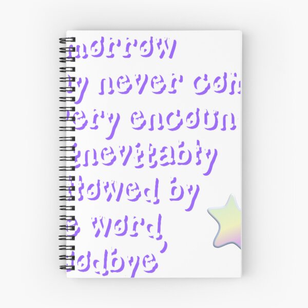 Item preview, "Tomorrow may never come. Every encounter is inevitably followed by the word 'goodbye designed and sold by Daofa.