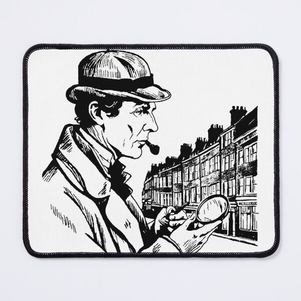 Item preview, Sherlock Holmes in the City Line Drawing designed and sold by GeoSketchWear.