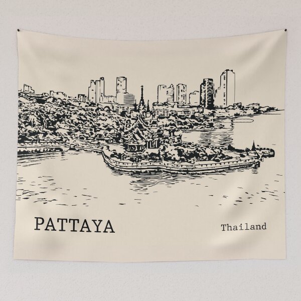 Artikelvorschau, Pattaya Thailand entworfen und verkauft von Lakeric Cityscapes.