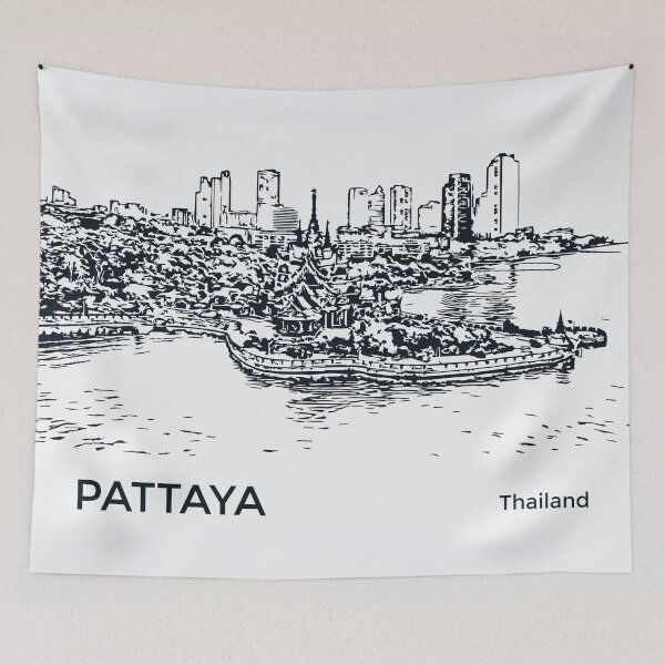Artikelvorschau, Pattaya Thailand entworfen und verkauft von Lakeric Cityscapes.