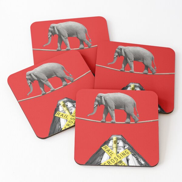 Item preview, Elephant Rope Walker - Retro Photo Montage - Fun & Playful designed and sold by TuncGK.