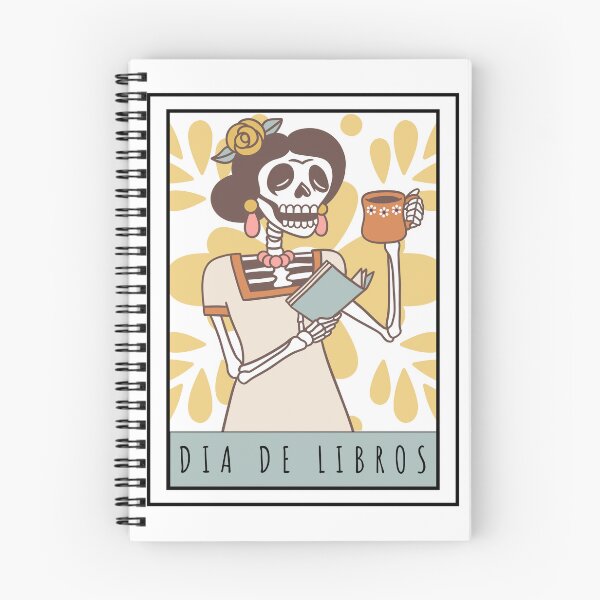 Aperçu de l'œuvre Dia De Libros, amateur de livres squelettes créée et vendue par LoveAndSage.