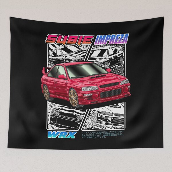 Item preview, Red Subie impreza 22B MeanEye Comic Style designed and sold by JDM Guyvit.