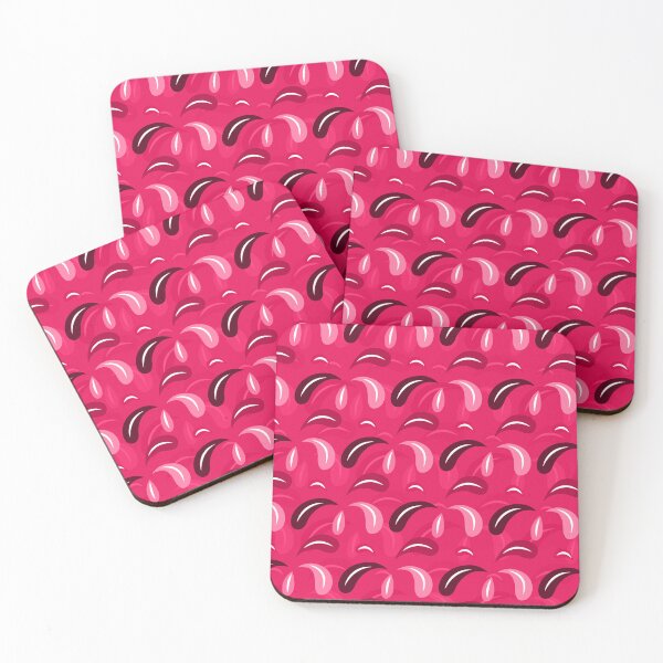 Item preview, Pink shades different drop splashes abstract shape art pattern background wallpaper designed and sold by SpinklyCreations.