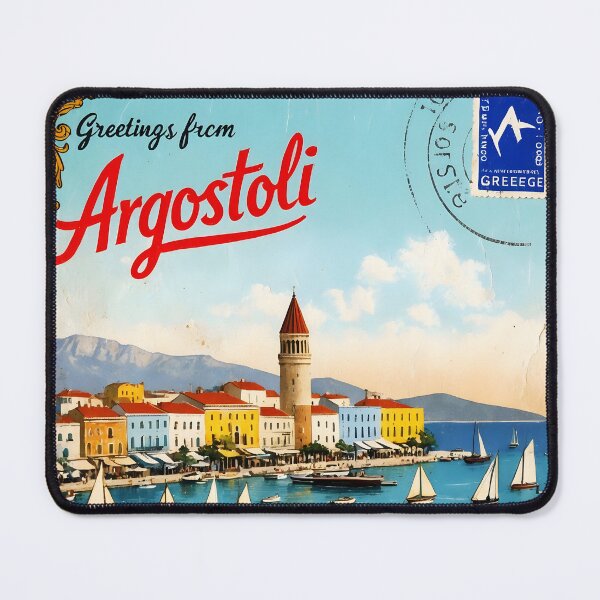 Item preview, Argostoli Ionian islands Greece Postcard Vintage Retro Travel Vintage designed and sold by TravelPostcardGems.