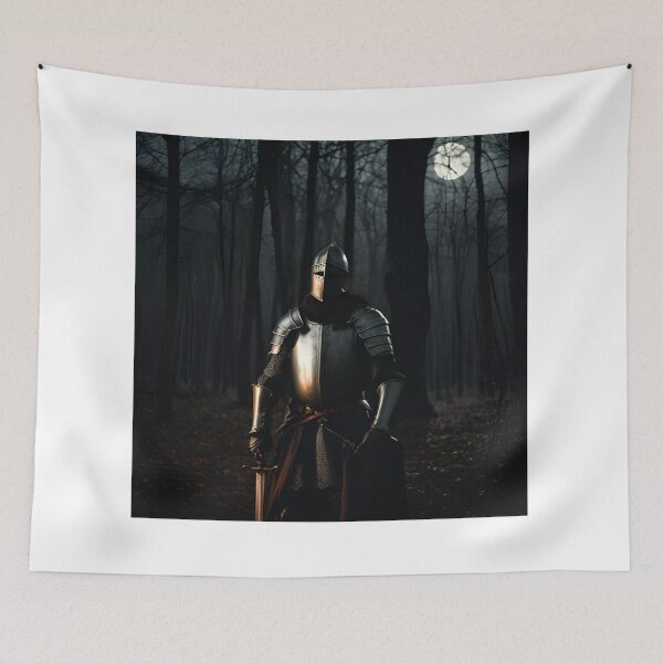 Item preview, Moonlight Knight: Medieval Warrior in the Forest designed and sold by NiceArtsPlace.