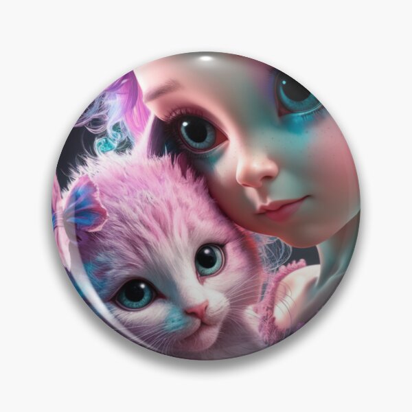 Item preview, Girl With Kitty designed and sold by NiceArtsPlace.