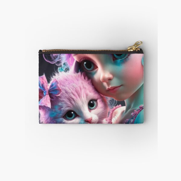 Item preview, Girl With Kitty designed and sold by NiceArtsPlace.