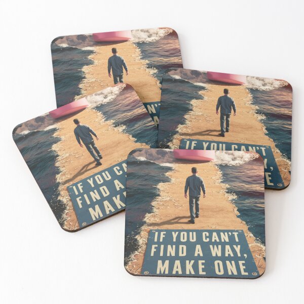 Item preview, Path of Perseverance: Inspirational Surreal Ocean Walk Motivational Quote Art designed and sold by NiceArtsPlace.