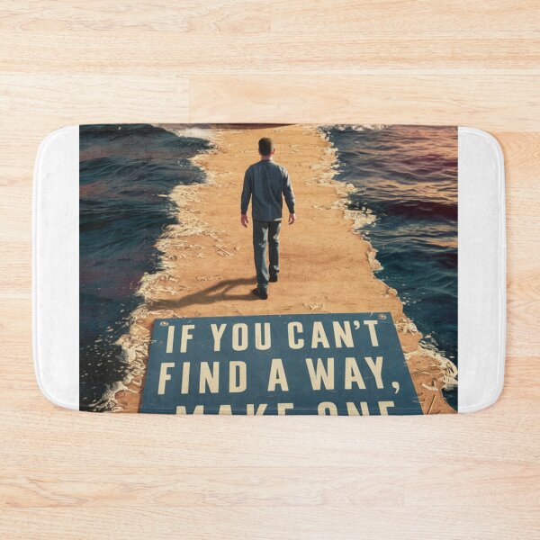 Item preview, Path of Perseverance: Inspirational Surreal Ocean Walk Motivational Quote Art designed and sold by NiceArtsPlace.