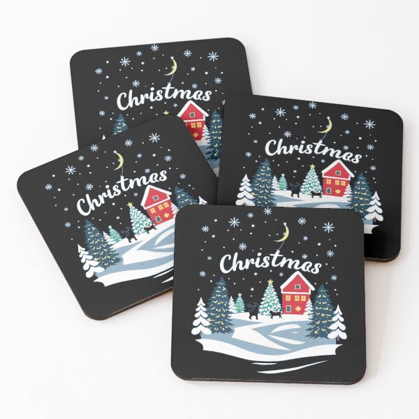 Item preview, Cozy Christmas with Snow and Reindeer Design designed and sold by AlienTechs.