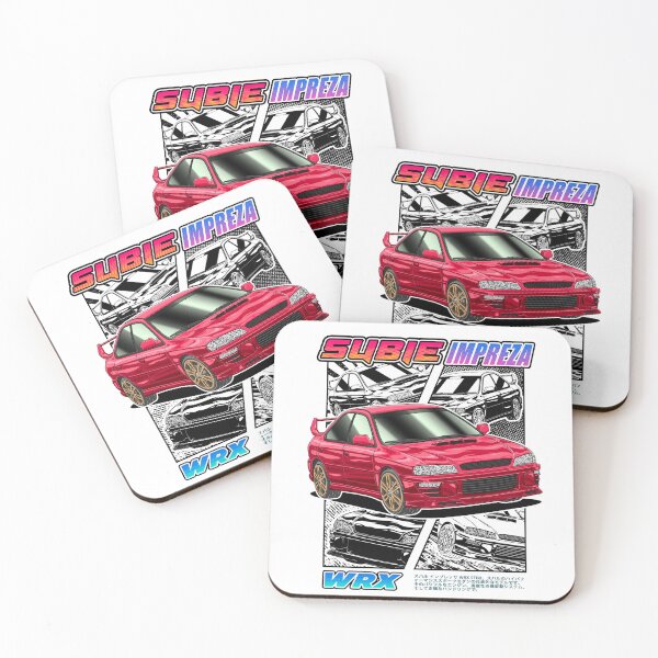 Item preview, Red Subie impreza 22B MeanEye Comic Style designed and sold by JDM Guyvit.