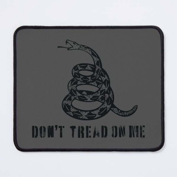 Item preview, Dont Tread On Me Distressed 80s Retro Gadsden Snake Flag Dark Gray Grey Default Background designed and sold by pelagio.