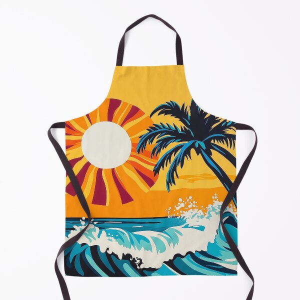 Item preview, vibrant illustration Design depicts a tropical beach scene. designed and sold by HEMRO.