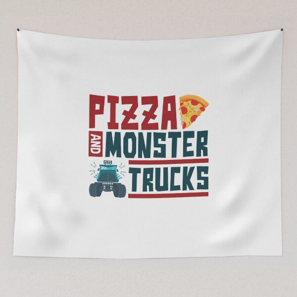 Item preview, Pizza and Monster Trucks designed and sold by jaygo.