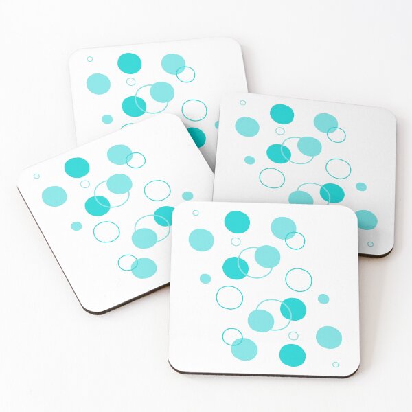 Item preview, Floating Mint Bubbles Pattern: A Dance of Lightness and Calm, Unique designed and sold by villacreativa.