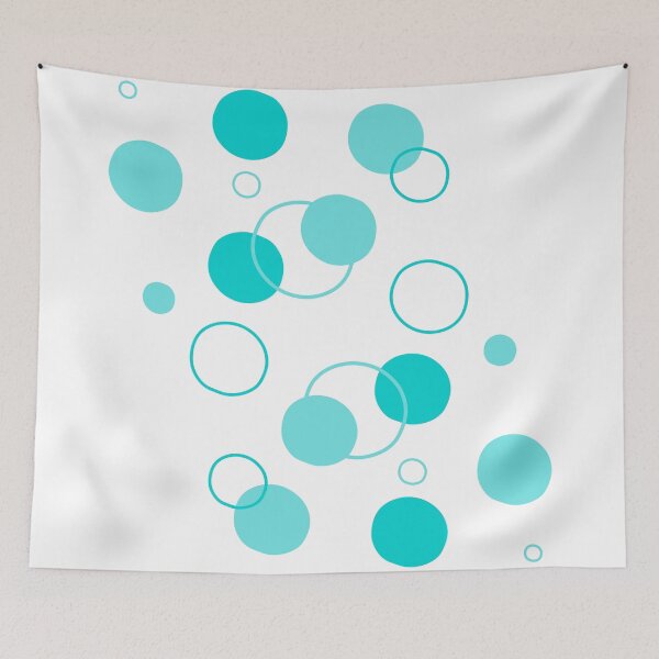 Item preview, Floating Mint Bubbles Pattern: A Dance of Lightness and Calm, Unique designed and sold by villacreativa.