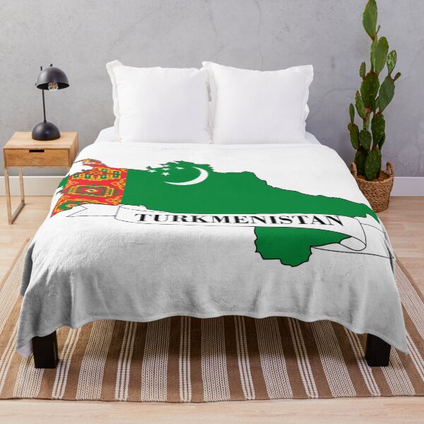 Item preview, turkmenistan flag map designed and sold by visual adventures.