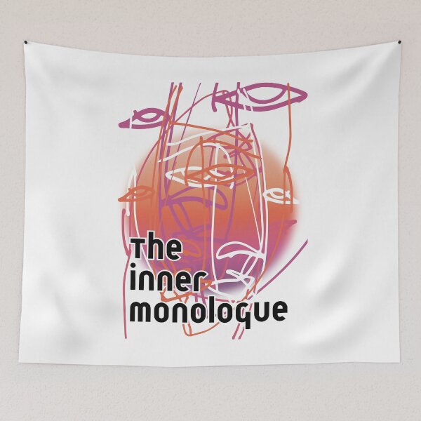 Item preview, The Inner Monologue Quotes Silhouette Outline Illustration designed and sold by digifaxdesign.
