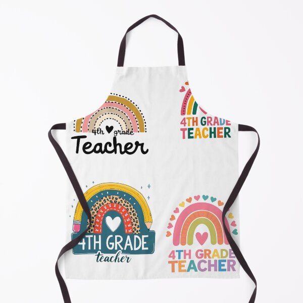 Artikelvorschau, Lehrer der vierten Klasse Boho Rainbow Lehrer der vierten Klasse, Packung Sticker entworfen und verkauft von Almasrigroup.