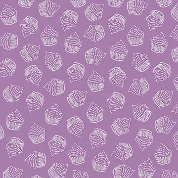 Artwork thumbnail, Cupcake pattern by RuthB-Design