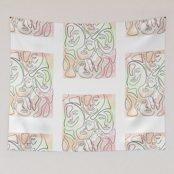 Item preview, Aesthetic face pattern art -beauty line art designed and sold by Authenticself22.