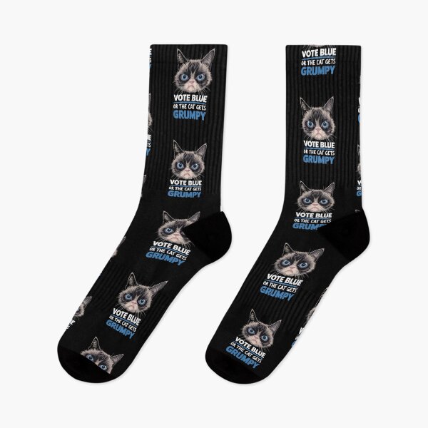 Item preview, Politcal Cat: Vote Blue or the Cat Gets Grumpy designed and sold by Davideus.